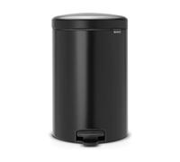 Brabantia NewIcon - Cubo de basura de pedal de 20 litros, color negro mate