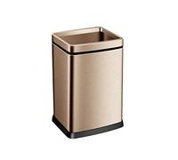 Cubo de basura, cesto de papel de acero inoxidable for cocina, baño y oficina, for uso doméstico o de oficina.(Champagne 12L)
