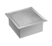 Cubo de basura con boquilla para el escritorio, ranura integrada de acero inoxidable 304 para la encimera, vertedor de basura sin fondo, adecuado para el reciclaje de cubos de basura de cocina, 220 mm