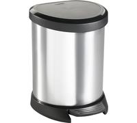 Cubo de basura con pedal DECOBIN, semicircular capacidad 5 l, H x A x P 220 x 295 x 245 mm