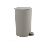 MSV Cubo de basura Osaki – 3 L, con tapa y pedal, interior extraíble, Taupe