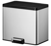 Cubo de basura con pedal Recycler, acero EKO, 27 l, colector triple