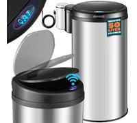 Cubo de basura con sensor acero inoxidable Plateado 50L