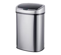 Relaxdays Cubo 50 l acero inoxidable con sensor negro,plata