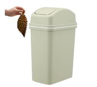 Cubo de basura con tapa giratoria, cubo de basura con tapa - Cubo de basura de 10 L con tapa giratoria, basura de cocina gruesa, basura de baño impermeable, basura de dormitorio de pañales