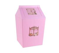 Cubo de basura con tapa oscilante, diseño de cubo cuadrado para cocina, baño, sala de estar, con estante de fácil limpieza, cubo de basura de cocina