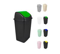 Jardin202 - Cubo de Basura con Tapadera Basculante - 15L / 25L / 30L / 50L - Papelera Ideal para Cocina, Baño y Oficina | 25 L + Bolsas (Azul - Negro)