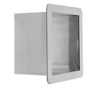 Cubo de basura cuadrado de ranura directa, moderno cubo de basura hueco de acero inoxidable, cubo de basura sin fondo incorporado para la encimera de la cocina del restaurante del hogar, 220 mm
