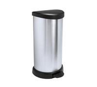 Cubo de basura Curver 40L metalizado pedal resistente fácil de limpiar 181125