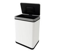 Cubo de Basura de 70L color Blanco en Acero inoxidable con Sensor automático y Filtro antiolor 78cm altura