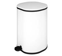 Cubo de basura de baño Essentials (5 l, Metal, Blanco)