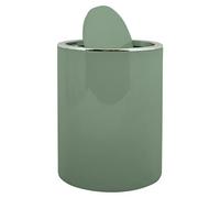 MSV MS5028 Aspen-Papelera de diseño con Tapa basculante (6 L, diámetro x Altura: 18,5 x 26 cm), Color Verde, Plástico