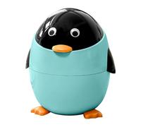 Cubo de basura de cocina con pedal de paso de cocina, cubo de basura delgado | organiza la basura y el reciclaje, cesta decorativa multiusos estable de pingüino, ofrece manos libres higiénicas