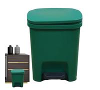 Cubo de basura de cocina, cubo de basura rectangular con tapa antiolores | de cocina con tapa de cierre suave, protección contra los olores, basura con marcha para us