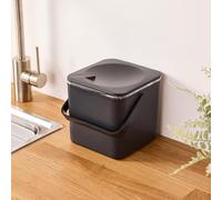 Cubo de Basura de Cocina - Cubo de residuos de Alimentos para encimera con Interior fácil de Limpiar - Fabricado en el Reino Unido - 3.5 L (0.9 GAL.) (Negro)