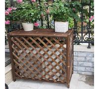 Cubo de basura de madera para exteriores, valla de privacidad, cubiertas de radiador y pantallas de aire acondicionado, recinto de equipo de piscina y soporte de exhibición de plantas