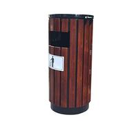 Cubo de basura de madera para interiores y exteriores, cubo de basura de madera para exteriores, cubo de basura grande para pelar, papelera de estacionamiento, papelera con cenicero, reciclaje de