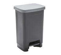 Cubo de basura de plástico negro 50L con pedal