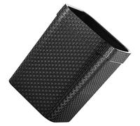Cubo de Basura de Plástico Negro, Estilo Simple, Abierto y Multifunción | Papelera de Oficina, Cesta Doméstica para Restos y Bolsas, Uso en Dormitorio y Escritorio