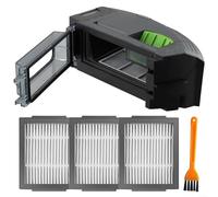 Cubo de basura de repuesto para I Series I1+, I3+, I4+, I6+, I7+, I8+, E5, E6, E7. Incluye 3 filtros de alto rendimiento para una mayor eficiencia de limpieza