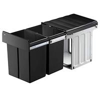 Cubo de basura empotrable Profiline Double-Master-Maxi 40 DT, 2 x 20 l, 1 pieza, color antracita, referencia 887911-11 de Wesco