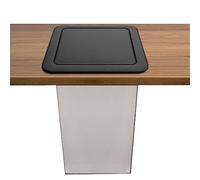 Cubo De Basura Empotrado En Encimera/tapa Abatible, Tapa De Basura De Acero Inoxidable Integrada, Tapa De Cubo De Basura Empotrada Con Vaciado Central Flexible(Color:B1)