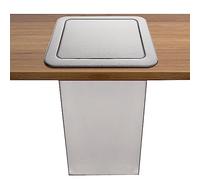 Cubo De Basura Empotrado En Encimera/tapa Abatible, Tapa De Basura De Acero Inoxidable Integrada, Tapa De Cubo De Basura Empotrada Con Vaciado Central Flexible(Color:B3)