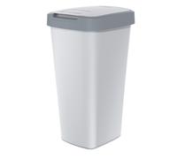 Cubo de basura estética minimalista clásica marco gris claro bolsa gris claro