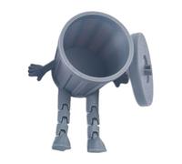 Cubo de basura - Figura de cubo de basura impresa en 3D, robot móvil articulado interactivo | Divertida basura para el estudio del baño del dormitorio grande cesta de basura ideal