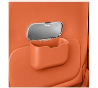 Cubo de basura impermeable para coche con clips a presión para consola de puerta trasera, organizador de contenedores de almacenamiento ABS para objetos pequeños, negro (naranja)