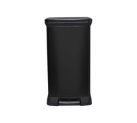 Cubo de basura metálico con pedal estilo Curver Deco 50L en color negro