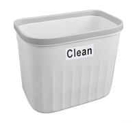 Cubo de basura montado en la pared con tapa, cubo de basura que ahorra espacio para cocina y baño pequeño, cesta de basura para inodoro doméstico, cubo de basura colgante de plástico para el hogar