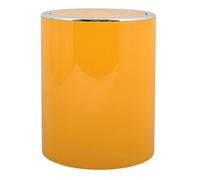 MSV - Cubo de basura AS Kamaka de 6 l, color azafrán, burdeos con borde negro, 24,2 x 19 x 19 cm, diseño compacto para cocina y baño, tapa práctica, uso en interiores.
