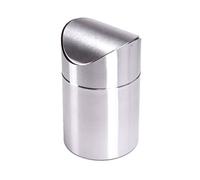 MSV - Contenedor basculante de sobremesa o para cosméticos - 1,5 L - Acero inoxidable - Diseño compacto - Tapa basculante - Ideal para cocina, oficina, baño, coche, camping - Moderno y práctico