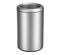 Cubo de Basura Papelera de reciclaje con parte superior abierta de 3,1 galones con filtros de olores, cesta de basura redonda moderna de acero inoxidable con anillo de presión y contenedor interior ex