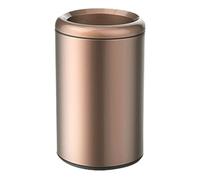Cubo de Basura Papelera de reciclaje con parte superior abierta de 3,1 galones con filtros de olores, cesta de basura redonda moderna de acero inoxidable con anillo de presión y contenedor interior ex
