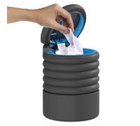 Cubo de basura para coche | Cubo de basura plegable de silicona con tapa - Contenedor de residuos de capacidad de lavado, caja de almacenamiento creativa para coche, automóvil, coche de casa - Cubo de