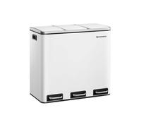 Cubo de Basura para Cocina 3 Compartimentos para Reciclaje Papelera Pedal