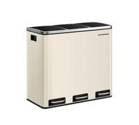 Cubo de Basura para Cocina 3 x 18 L Beige Arena