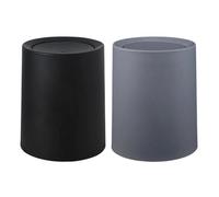 Cubo de basura para escritorio, contenedor de almacenamiento con dos compartimentos, 1350 g, , cubo de basura de ABS, organizador de basura multiusos con manta