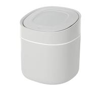 Cubo de basura para escritorio, cubo de basura con tapa para lugar de trabajo, cesta de basura que ahorra espacio, organizador del hogar para artículos cosméticos en el dormitorio, estudio, baño y