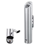 Cubo de basura para exteriores, contenedor de basura comercial al aire libre, cenicero independiente para exteriores, cenicero de pared, cubo de cigarrillos montado en la pared, poste para fumar