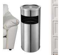 Cubo De Basura Para Exteriores Contenedor Grande De Acero Inoxidable Con | Grande Cubo De Basura Para Exterior Para Interior Exterior Comercial Hotel Patio Jardín Patio Trasero