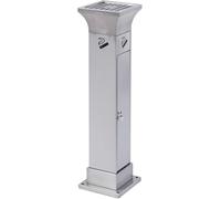 Cubo de basura para exteriores, de acero inoxidable, columna de ceniza, zona de fumar, cenicero vertical, clasificación de extinción de humo, patio