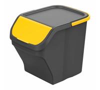 Cubo de Basura para Reciclaje Mondex Stack N' Sort Amarillo Gris 25 L con Tapa 40 x 30 x 34 cm - Marca: Mondex - EAN: 8053687881471
