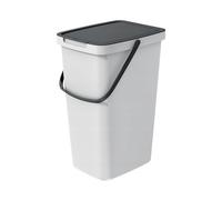 Cubo de basura para separación de residuos con forma regular en gris ceniza