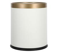 Cubo de Basura Pequeño Blanco de Plástico Papelera Redonda de Doble Capa para Cocina Baño y Sala Cubo de Basura Antideslizante para Oficina y Hogar Capacidad Compacta y