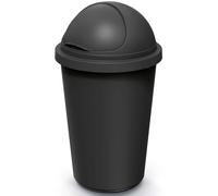 Cubo de basura plástico negro 50L