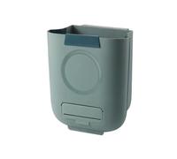 Cubo de basura plegable for cocina, cubo colgante, puerta armario, montado en la pared, reciclable Para Cocina(4L,Green)