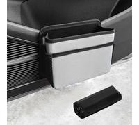Cubo de Basura Plegable para Puerta Lateral de Coche, Cubo de Basura para Coche con 1 Bolsa de Basura, Impermeable a Prueba de Fugas Cubos de Basura Portátil para Colgar en el Interior (Gris plateado)